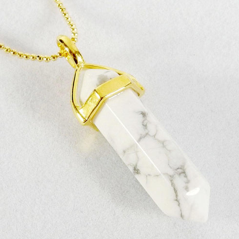 Howlite Gemstone Pendant Necklace